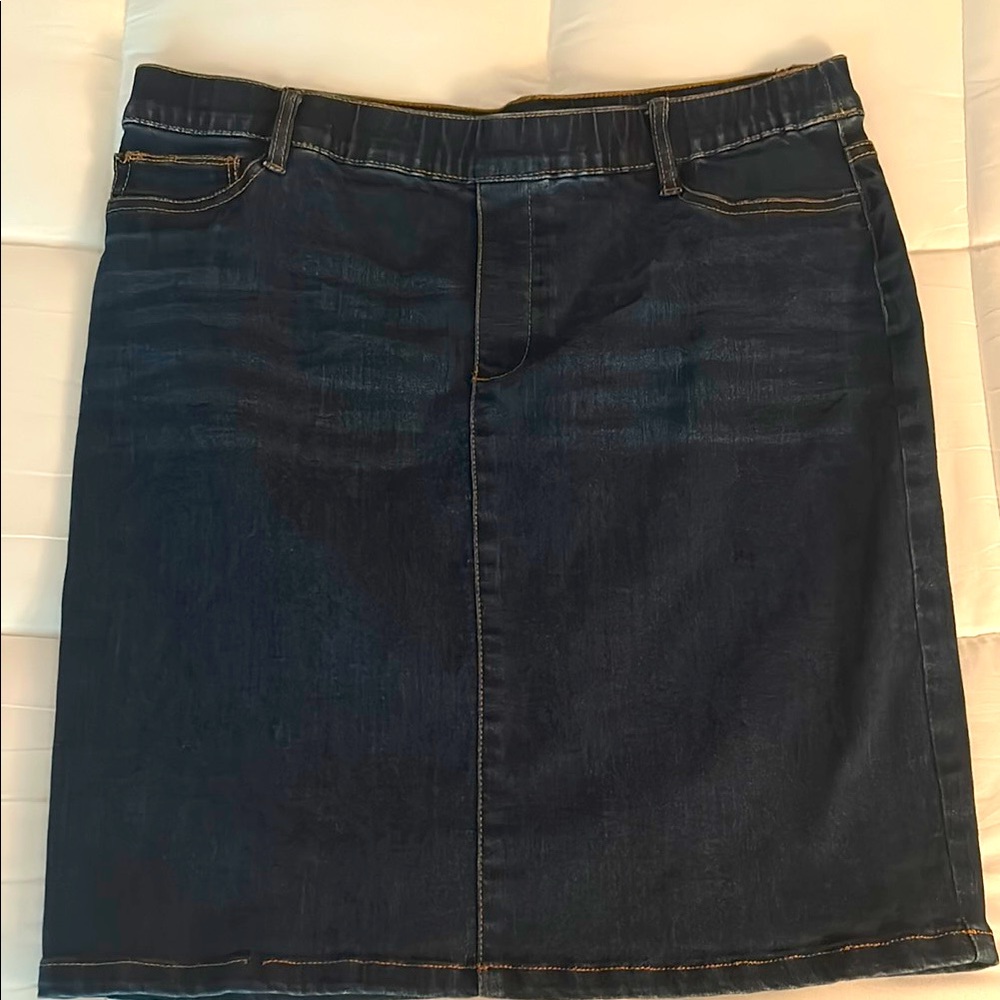 J. Jill Dark Denim Skirt